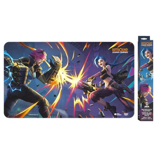 RIFTBOUND: LEAGUE OF LEGENDS TCG VENDETTA VI VS JINX PLAYMAT