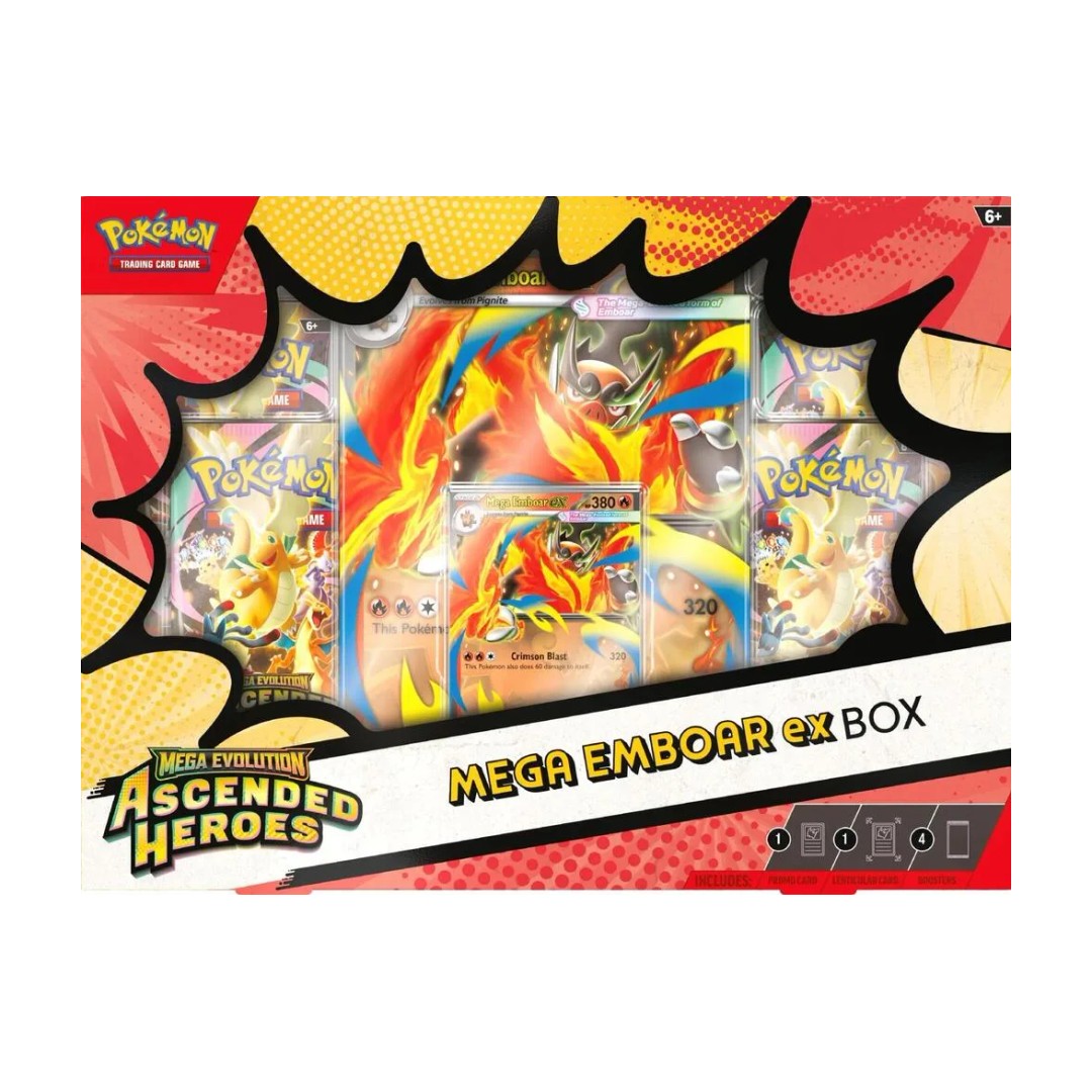 Pokémon TCG Ascended Heroes Mega Emboar ex Box
